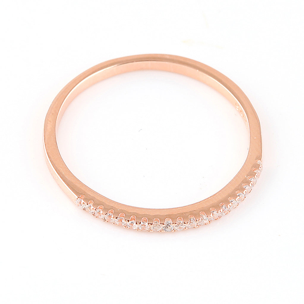 Rose gold cubic ring